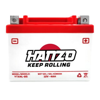 Foto 1 | Foto 1 | Batería Hanzo Ytx4l-bs 12v 4ah Gel/húmeda Polos - +