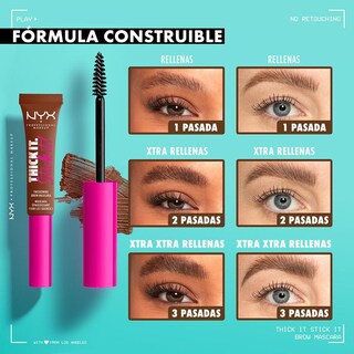 Foto 5 | Foto 5 | Nyx Professional Makeup Thick It Stick It! Gel De Cejas Con Color 7ml. Tono: Black. Mascara De Cej
