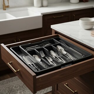 Foto 3 | Foto 3 | ''organizador Bandeja De Cubierto Extensible 8 Compartimientos Negro ''