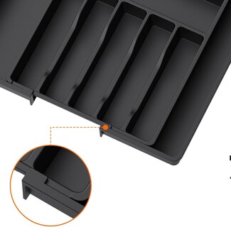 Foto 4 | Foto 4 | ''organizador Bandeja De Cubierto Extensible 8 Compartimientos Negro ''