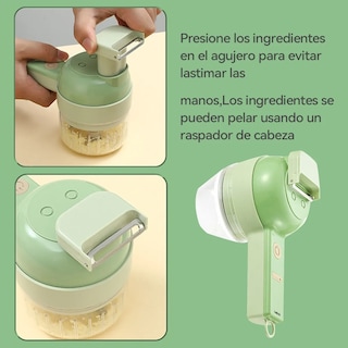Foto 2 | Foto 2 | Picadora Eléctrica Multifunción De Verduras Y Frutas 5 En 1 Verde