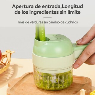 Foto 4 | Foto 4 | Picadora Eléctrica Multifunción De Verduras Y Frutas 5 En 1 Verde