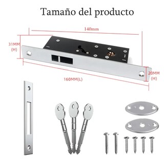 Foto 2 | Foto 2 | ''cerradura Chapa Doble Gancho Puerta Corrediza Aluminio Plateada ''