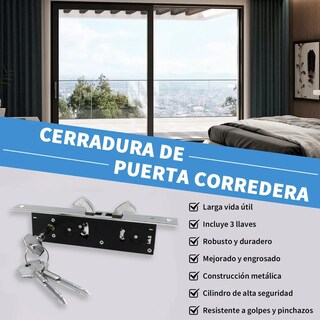 Foto 3 | Foto 3 | ''cerradura Chapa Doble Gancho Puerta Corrediza Aluminio Plateada ''