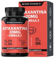 Beyond Vitamins Astaxantina 20mg + Omega 3 Epa/dha | 60 Cápsulas | Extracto Natural