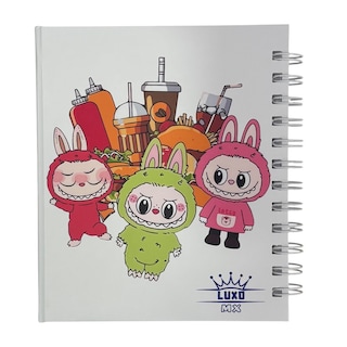 Foto 4 | Foto 4 | Libreta De Tapa Dura Laminado Liso Con Espiral Metálico En La Lateral Con Solapa Protectora L A B U B U Color Blanco