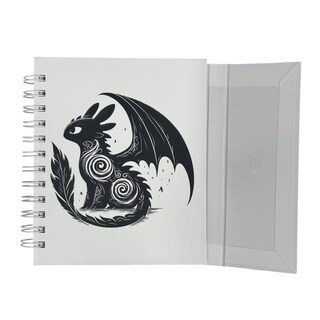 Foto 2 | Foto 2 | Libreta De Tapa Dura Laminado Liso Con Espiral Metálico En La Lateral Con Solapa Protectora  Dragón Chimuelo Color Blanco