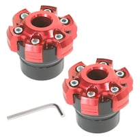 Par Punta Cabezal Slider Aluminio Rojo Moto Decorativos