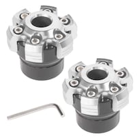 Par Punta Cabezal Slider Aluminio Plata Moto Decorativos