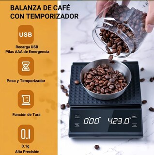 Foto 2 | Foto 2 | Báscula De Cocina Digital alta Precisión 1g usb Recargable Cronómetro Para Cocinar con Pantalla Lcd Brillante Para Repostería c