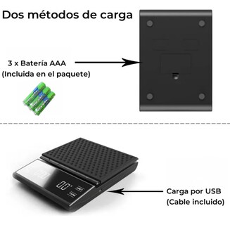 Foto 4 | Foto 4 | Báscula De Cocina Digital alta Precisión 1g usb Recargable Cronómetro Para Cocinar con Pantalla Lcd Brillante Para Repostería c