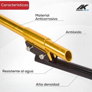 Foto 3 | Foto 3 | Manubrio Deportivo Universal Posiciones Moto Metalico Dorado