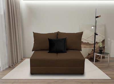 Foto 1 | Foto 1 | Love Seat El Bazar Store Orlando Chocolate Tela Lino Nacional  Sillon 2 Plazas  Modular