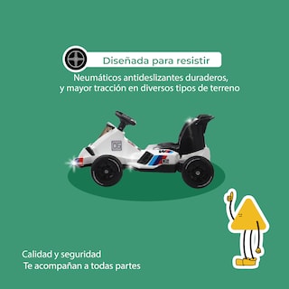 Foto 6 | Foto 6 | Kinene | Go Kart Infantil Eléctrico Con Acelerador Luces Led Música Bluetooth Y Cinturón