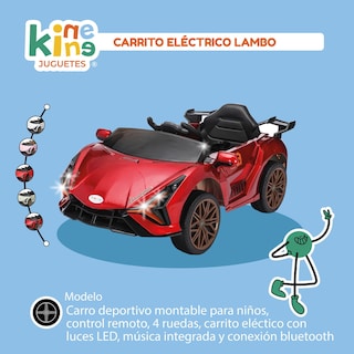 Foto 2 | Foto 2 | Kinene | Carrito Deportivo Eléctrico Para Niños Con Control Remoto Luces Y Bluetooth