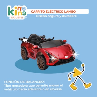 Foto 4 | Foto 4 | Kinene | Carrito Deportivo Eléctrico Para Niños Con Control Remoto Luces Y Bluetooth
