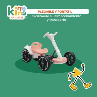 Foto 4 | Foto 4 | Kinene | Go Kart Infantil Eléctrico Con Luces Led Música Claxon Y Estructura Plegable