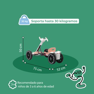 Foto 5 | Foto 5 | Kinene | Go Kart Infantil Eléctrico Con Luces Led Música Claxon Y Estructura Plegable