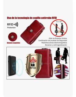 Foto 4 | Foto 4 | Cartera Para Mujer Billetera Retro 1pcs