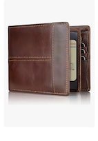 Cartera Hombre Piel Genuina Cartera Antirrobo