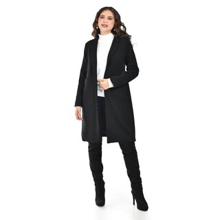 Foto 1 | Foto 1 | Abrigo Largo De Cuello Mao Roman Fashion /juvenil 3011 (negro) Negro