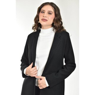 Foto 4 | Foto 4 | Abrigo Largo De Cuello Mao Roman Fashion /juvenil 3011 (negro) Negro