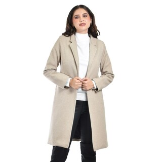Foto 4 | Foto 4 | Abrigo Largo De Cuello Mao Roman Fashion /juvenil 3011 (beige) Beige