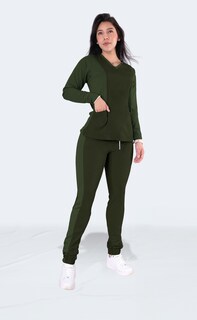 Foto 6 | Foto 6 | Conjunto Quirúrgico Antifluidos Manga Larga Verde Olivo Sea Brazil