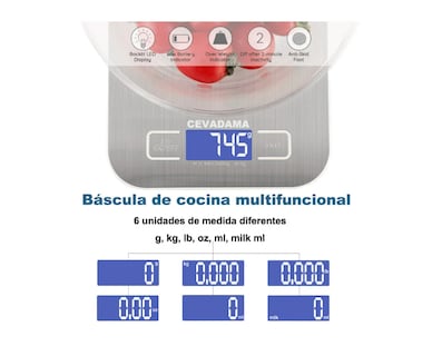 Foto 2 | Foto 2 | Báscula De Alimentos De Cocina Digital Recargable