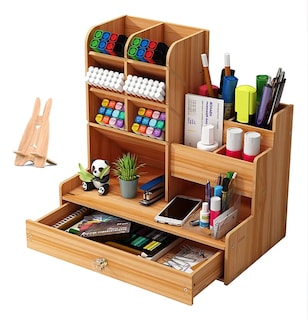 Foto 1 | Foto 1 | Organizador De Escritorio Madera Oficina Con Cajonera