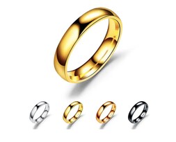 Anillo Xtellar De Pareja De Titanio Liso De Acero Inoxidable