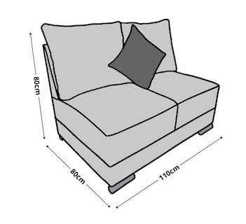 Foto 5 | Foto 5 | Love Seat El Bazar Store Orlando Negro Tela Lino Nacional  Sillon 2 Plazas  Modular