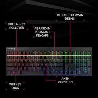 Foto 3 | Foto 4 | Teclado Mécanico Alámbrico Cherry Mx 2.0s Switch Red Negro