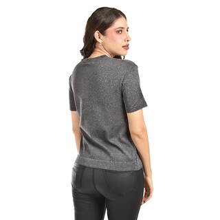 Foto 3 | Foto 3 | Blusa De Punto Con Brillo /juvenil 0287 (gris) Gris
