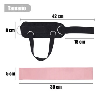 Foto 5 | Foto 5 | ''4pzs Grilletes Para Tobillo Con Talonera Duo Rosa Y Negro ''