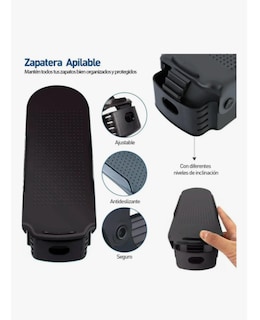Foto 2 | Foto 2 | Zapatera De Plástico Organizacional 40 Piezas Color Negro