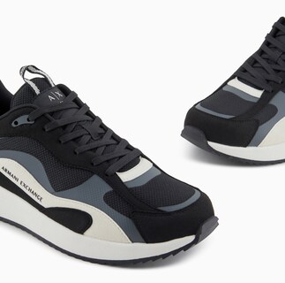 Foto 3 | Foto 3 | Tenis Armani Exchange Sneakers Plataforma Comodo Logo A|x Negro Para Hombre