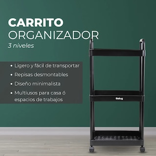 Foto 3 | Foto 3 | ''carrito Organizador Multi-uso 3 Niveles Muebles Baño. Ruedas Gris ''