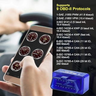Foto 3 | Foto 3 | Conexión Bluetooth Del Escáner De Coche Lab.g Mini Elm327 Obd2 Azul