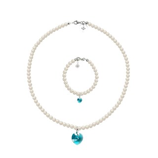 Foto 1 | Foto 1 | Collar Y Pulsera De Mujer Plata .925 Perlas De Cristal Zvezda