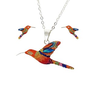 Foto 1 | Foto 1 | Collar Y Aretes De Mujer Plata .925 Colibrí Zvezda