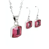 Collar Y Aretes De Mujer Plata .925 Fancy Zvezda