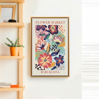 Foto 5 | Foto 5 | Cuadro Decorativo Abstracto Moderno De Flores Matisse 2 Ilios Innova Impresión Multicolor Vibrante Con Marco Dorado