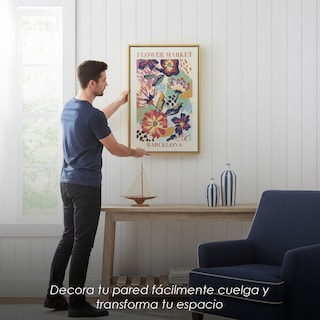 Foto 6 | Foto 6 | Cuadro Decorativo Abstracto Moderno De Flores Matisse 2 Ilios Innova Impresión Multicolor Vibrante Con Marco Dorado
