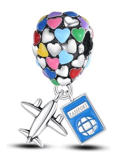 Foto 1 | Foto 1 | Xtellar 1 Pcs Dije Viajes En Avión De Plata 925 Premium Charm Color Global Travel H