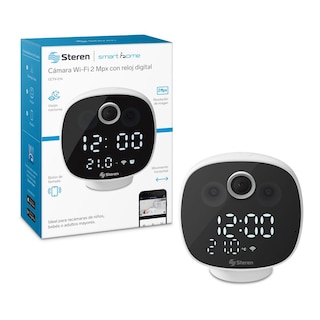 Foto 2 | Foto 2 | 2 Cámaras De Seguridad Wi-fi 2 Mpx Robotizadas Con Reloj Digital Para Escritorio