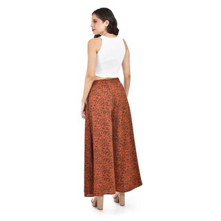 Foto 3 | Foto 3 | Pantalon Palazzo Animal Print Roman Fashion /juvenil 2632 (chedron Print) Naranja Oscuro