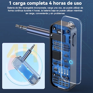 Foto 4 | Foto 4 | Transmisor Lab.g 3.5mm Receptor Coche Bluetooth5.0 Música Llamada Negro
