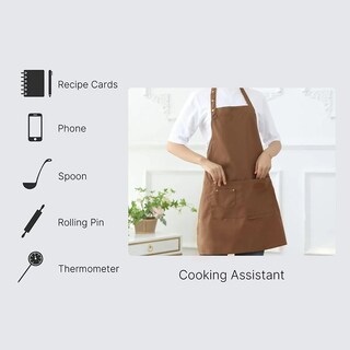 Foto 2 | Foto 2 | Mandil Delantal Cocina Chef Delantal Multiusos Ajustable Eo Safe Imports Esi-21907 Cafe