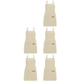Foto 1 | Foto 1 | 5pzs Delantales De Lona Ajustables Para Chef O Art 5 Eo Safe Imports Esi-21909 Beige